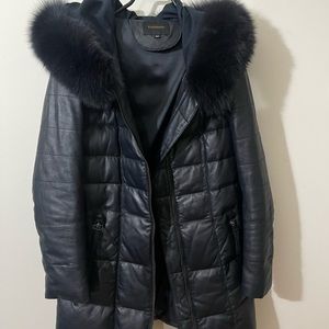 Leather puffer